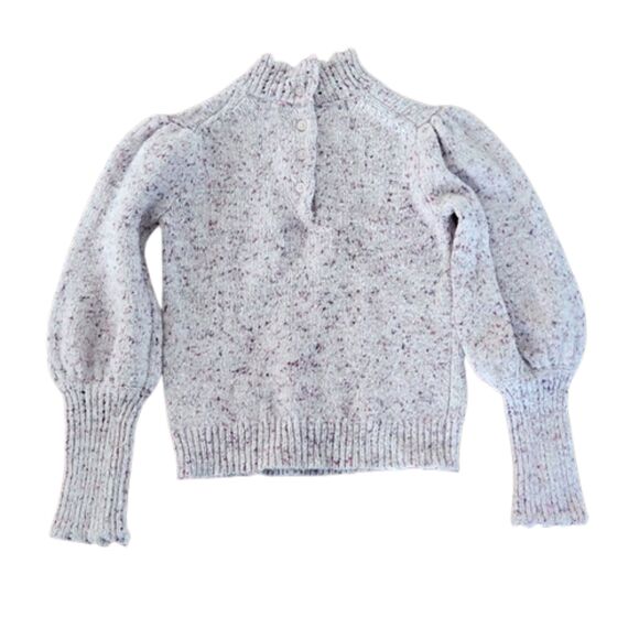 Janie and Jack Girls Speckled Cable Knit Sweater, Orchid Speckled, Size 6 - Picture 6 of 11